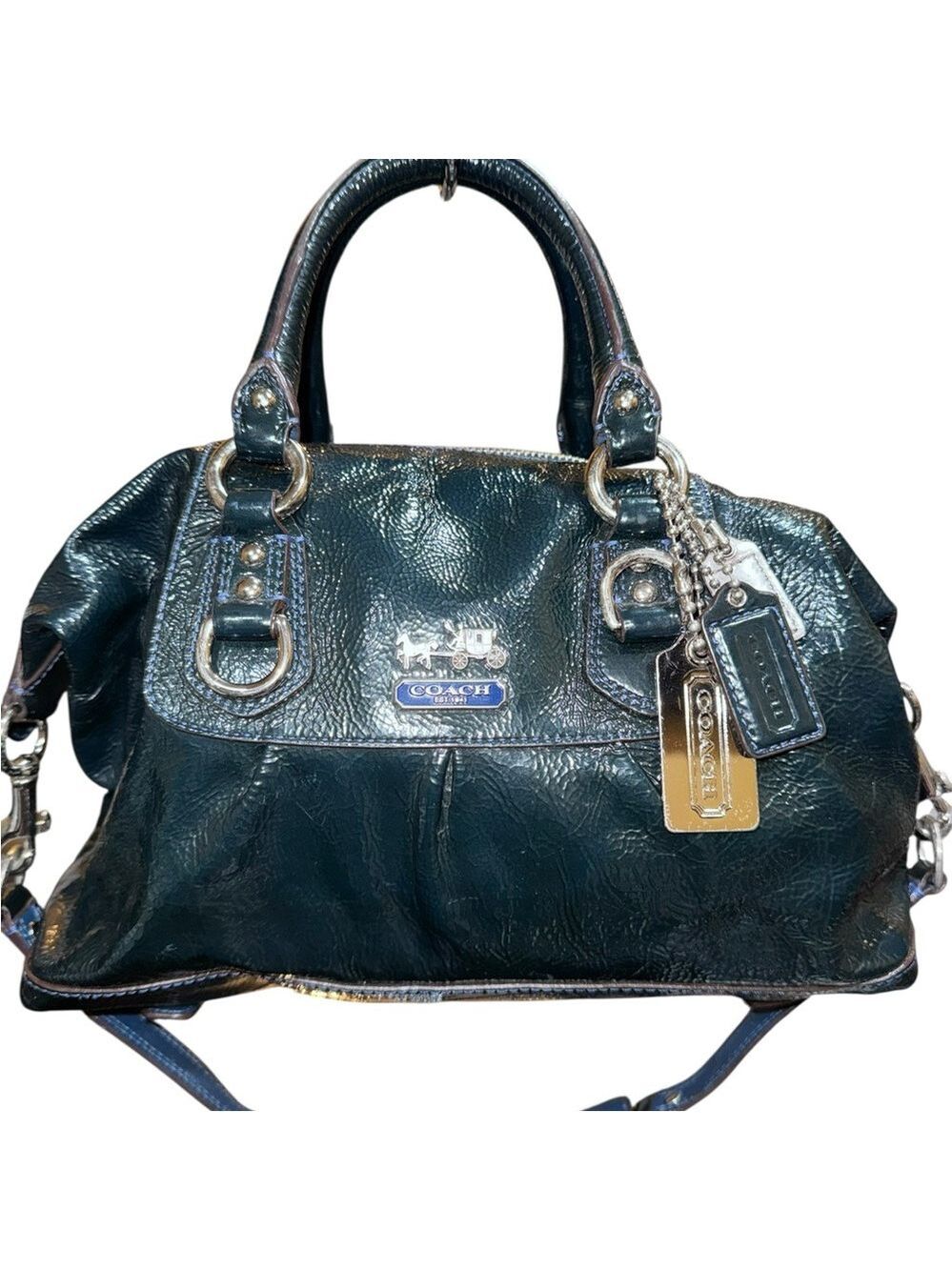 Coach Madison Sabrina Satchel 14178 Cobalt Blue 2 way - Picture 3 of 17